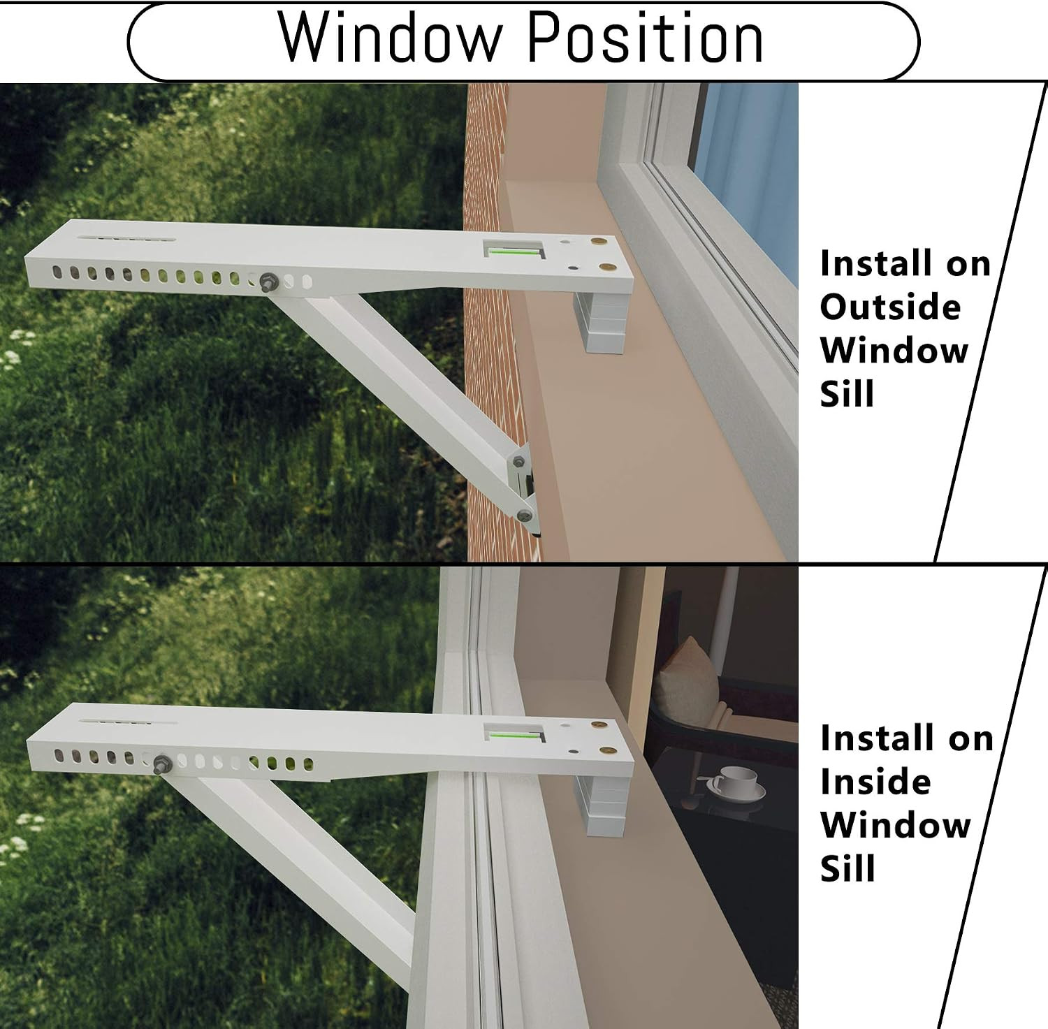 BJADE’S Universal Window Air Conditioner Bracket,Light Duty,Support up to 85Lbs,