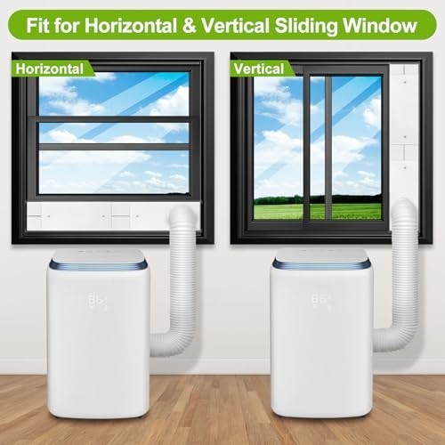 Portable AC Window Vent Kit 17-61 Inch Adjustable Seal for Sliding Windows