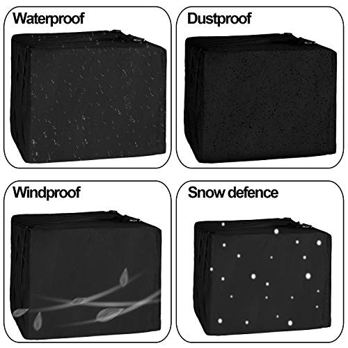 2 Pieces Outside and Indoor Window Air Conditioner Cover Water Resistant