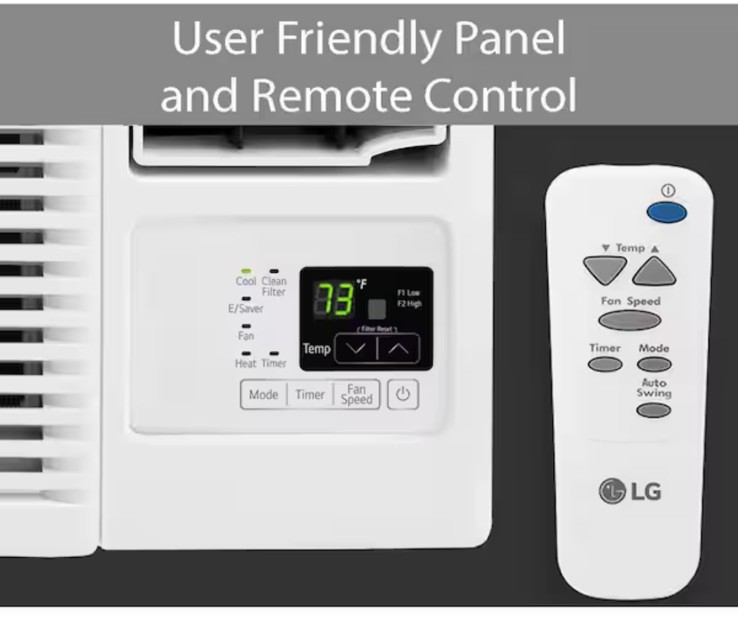 LG 18,000 BTU Window Air Conditioner Heat 230/208V 1,000 Sq.Ft. LW1823HR – WHITE