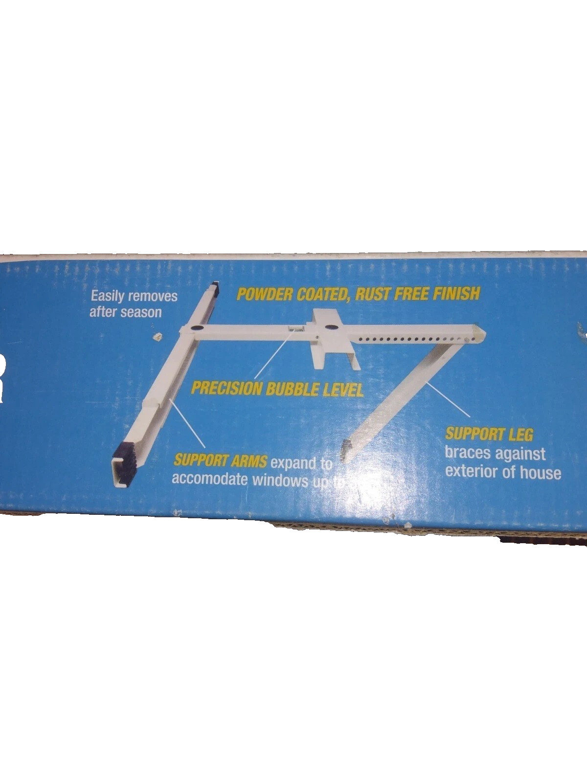 T-Frame Air Conditioner Bracket, Frost King No Tools Needed, White, ACBNT1 NEW