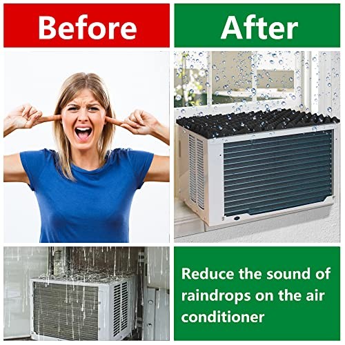23.6″x16.9″ Air Conditioner Drip Cushion, Window Removable Black-Wave-A
