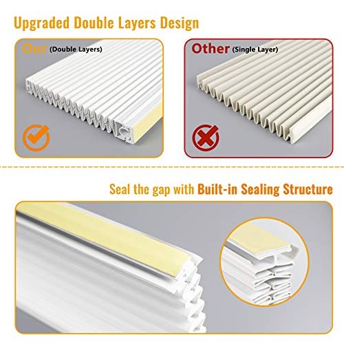 Air Conditioner Side Panel Kit for Window AC Units, Fits Up to 17″ H x 10″