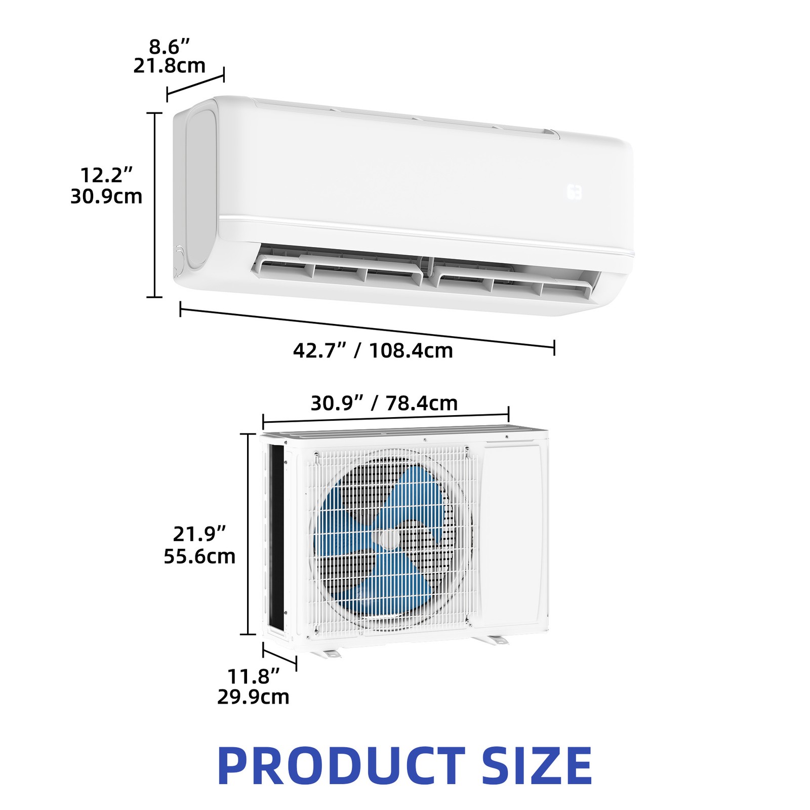 24000 BTU Mini Split Air Conditioner & Heat Pump 220V Covers 1500 Sq. Ft