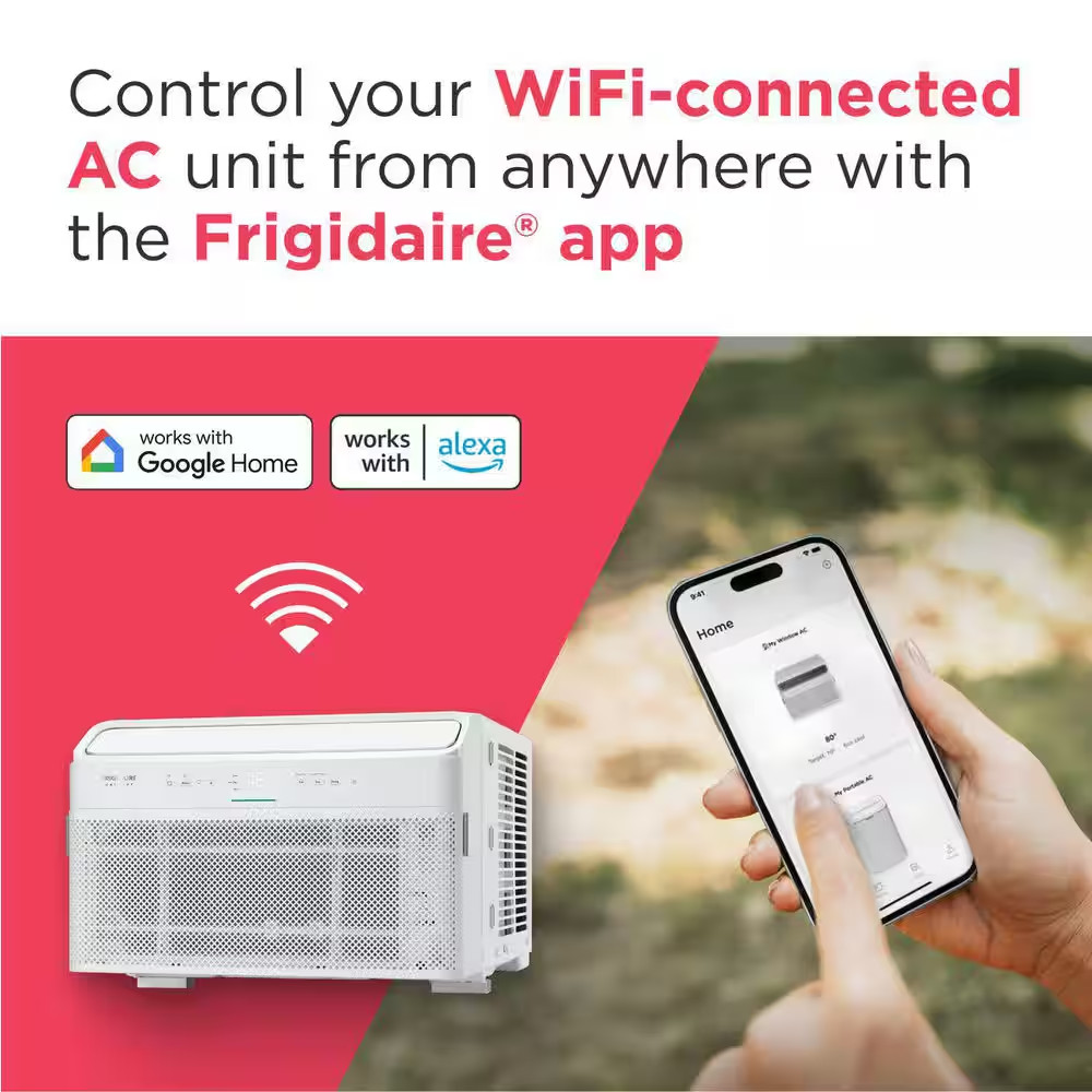 12,000 BTU Window Air Conditioner Cools 550 Sq. Ft. with Remote and Wi-Fi in Whi