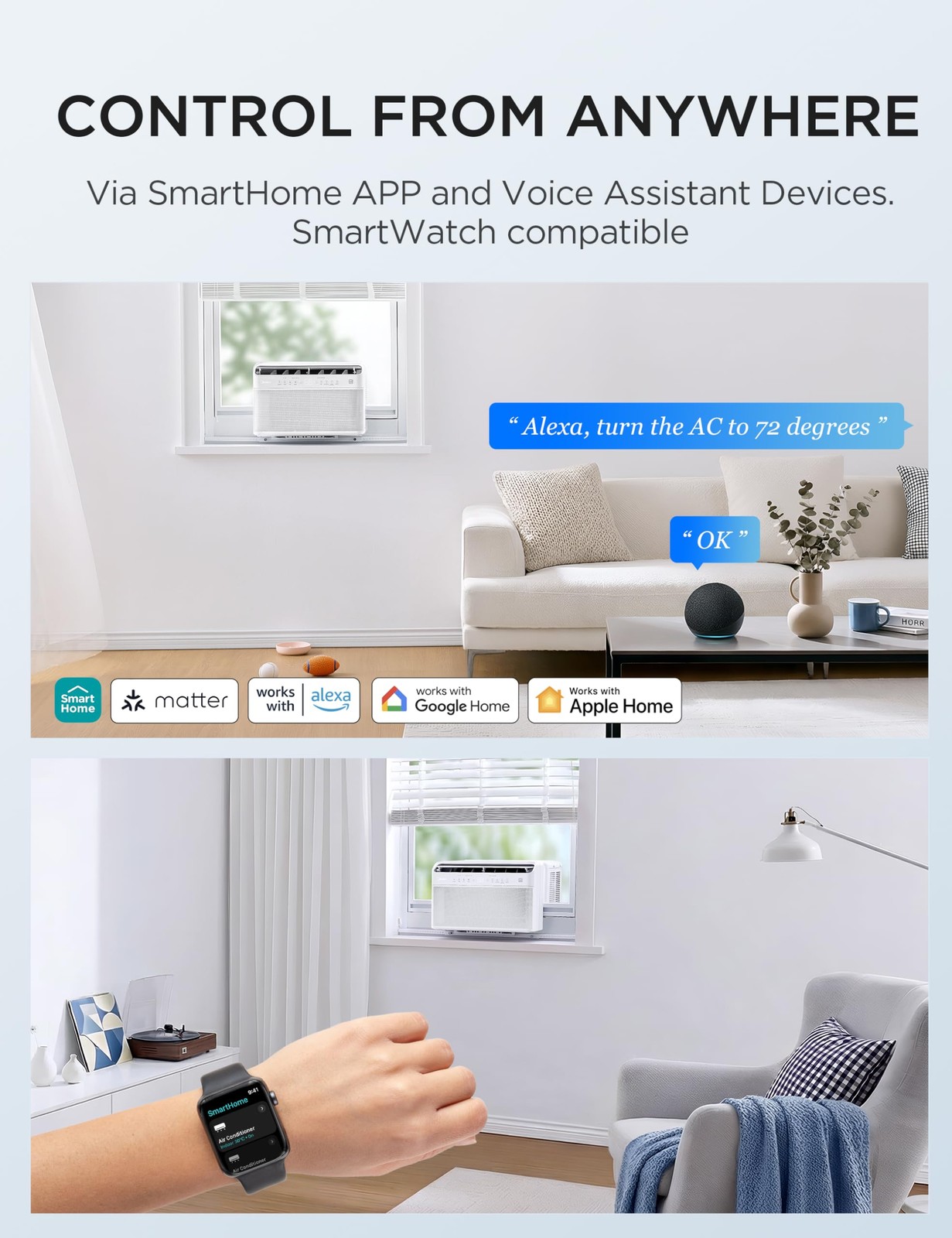 Midea 8,000 BTU U Shaped Smart Inverter Window Air Conditioner Cools 350 Sq …