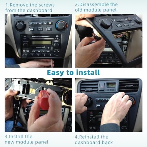 79600-S84-A01ZA A/C Heater Climate Control Panel Compatible with 1998 Black