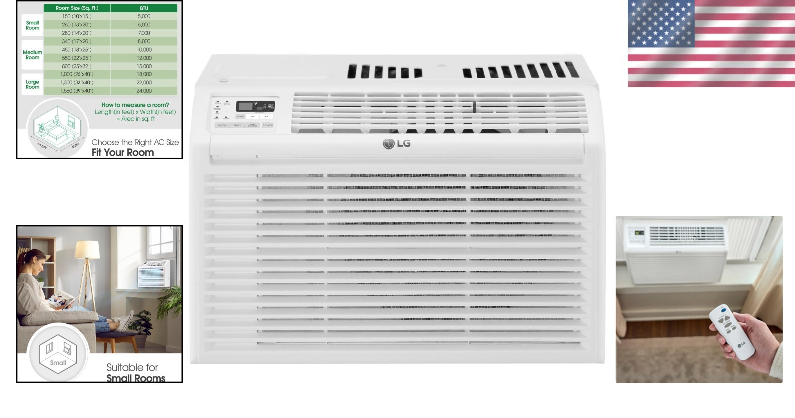 Whisper-Quiet 6,000 BTU Window Air Conditioner – Cools 250 Sq.Ft. with Remote