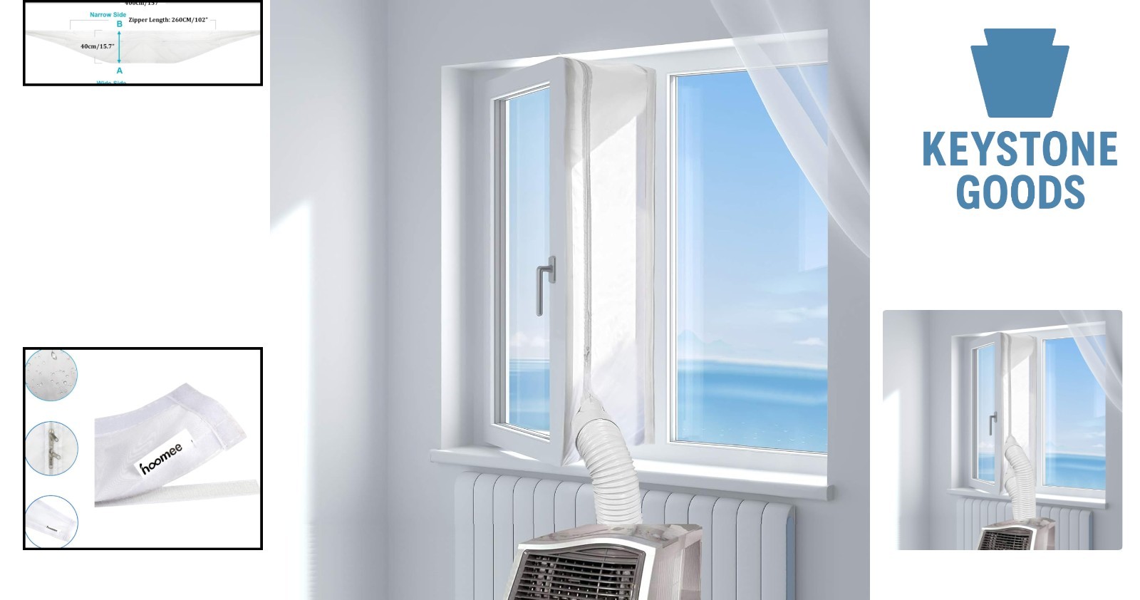 Universal 157″ Window Seal for Portable AC & Dryer – Easy Install, Energy Saving