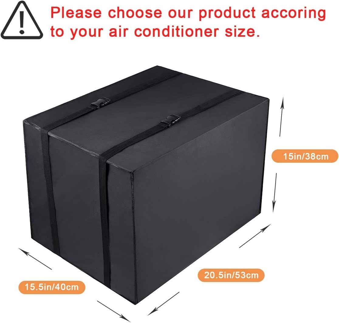 Waterproof Window AC Cover Black 21Wx16Dx15H