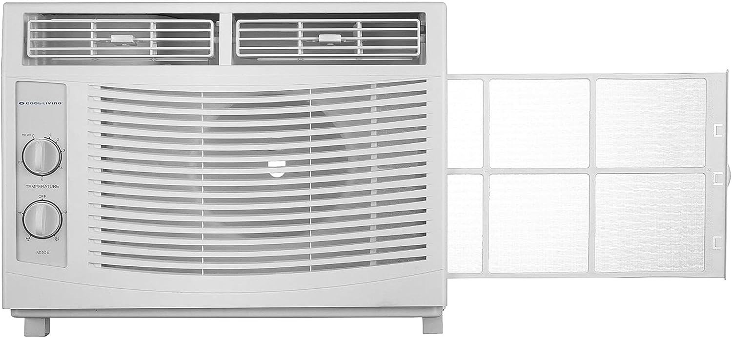 Cool Living 5,000 BTU 9.7 EER 115V Window Mount Room Air Conditioner AC Unit