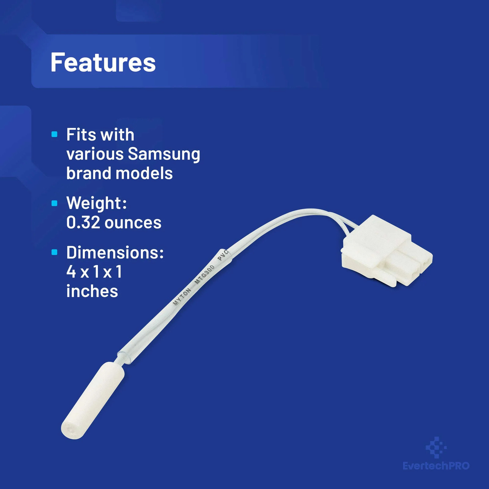 EvertechPRO DA32-00029Q Sensor Temp Replacement for Samsung Appliance 2030321