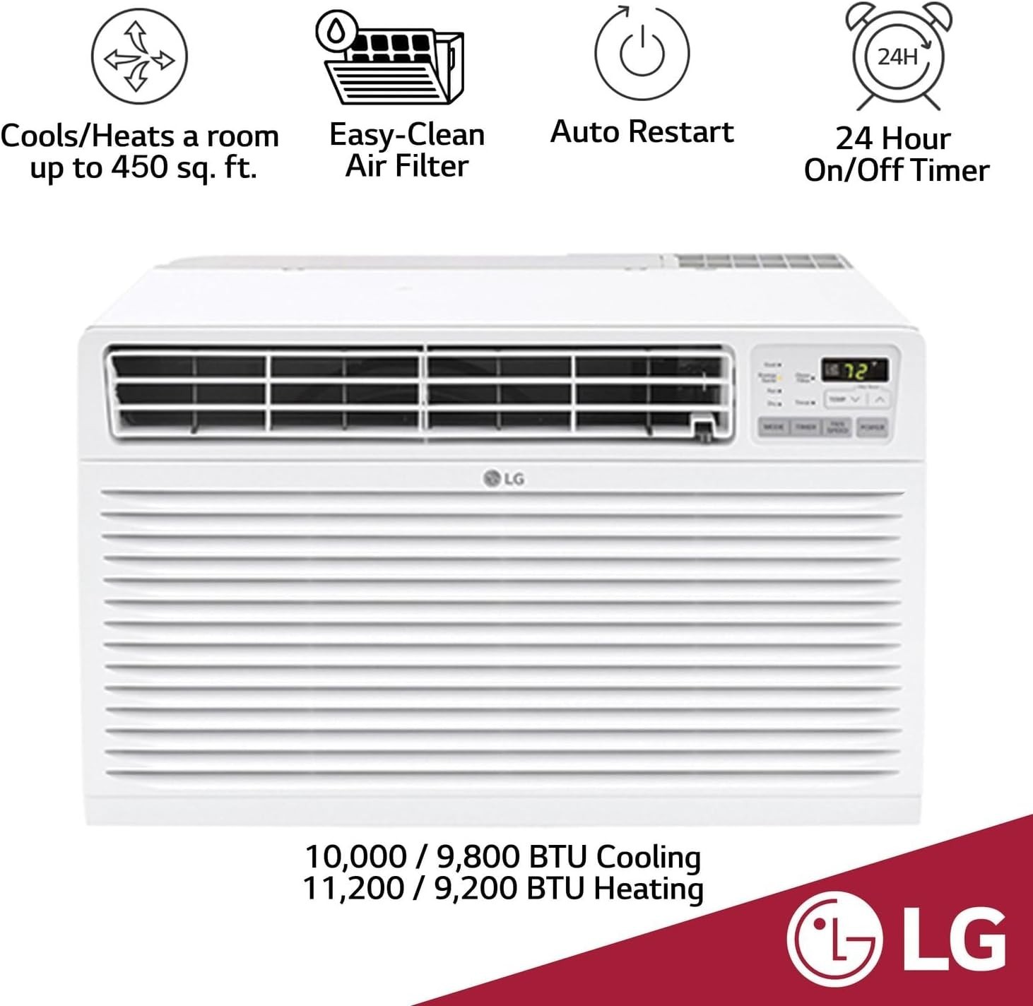 BRAND NEW | LG 10,000BTU Thru-the-Wall Air Conditioner w/Supplemental Heat 230V