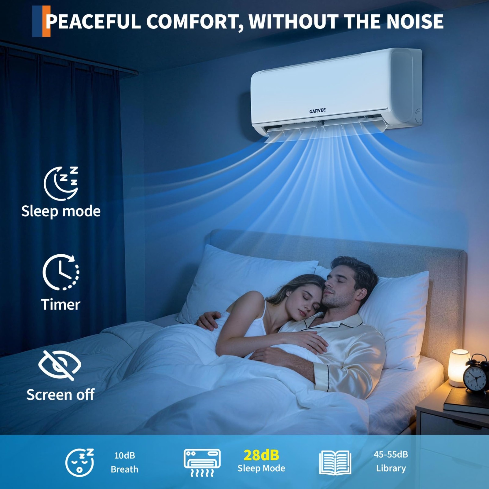 24000 BTU Ductless Mini Split AC Heater 19 SEER2 WiFi Alexa 230V