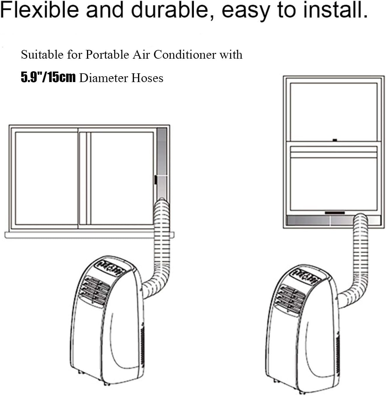 Energy-Saving Portable AC Window Seal Kit – Fits 5.9” Diameter Exhaust Hose