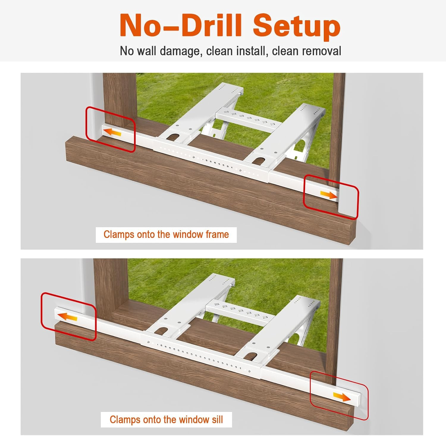 Update Window Air Conditioner Support Bracket No Drilling, No Tools