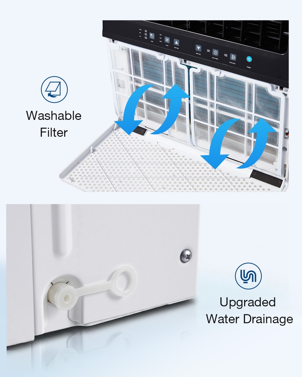 12000 BTU Window Air Conditioner, Energy-Saving Window AC Unit, U-Shaped AC Unit