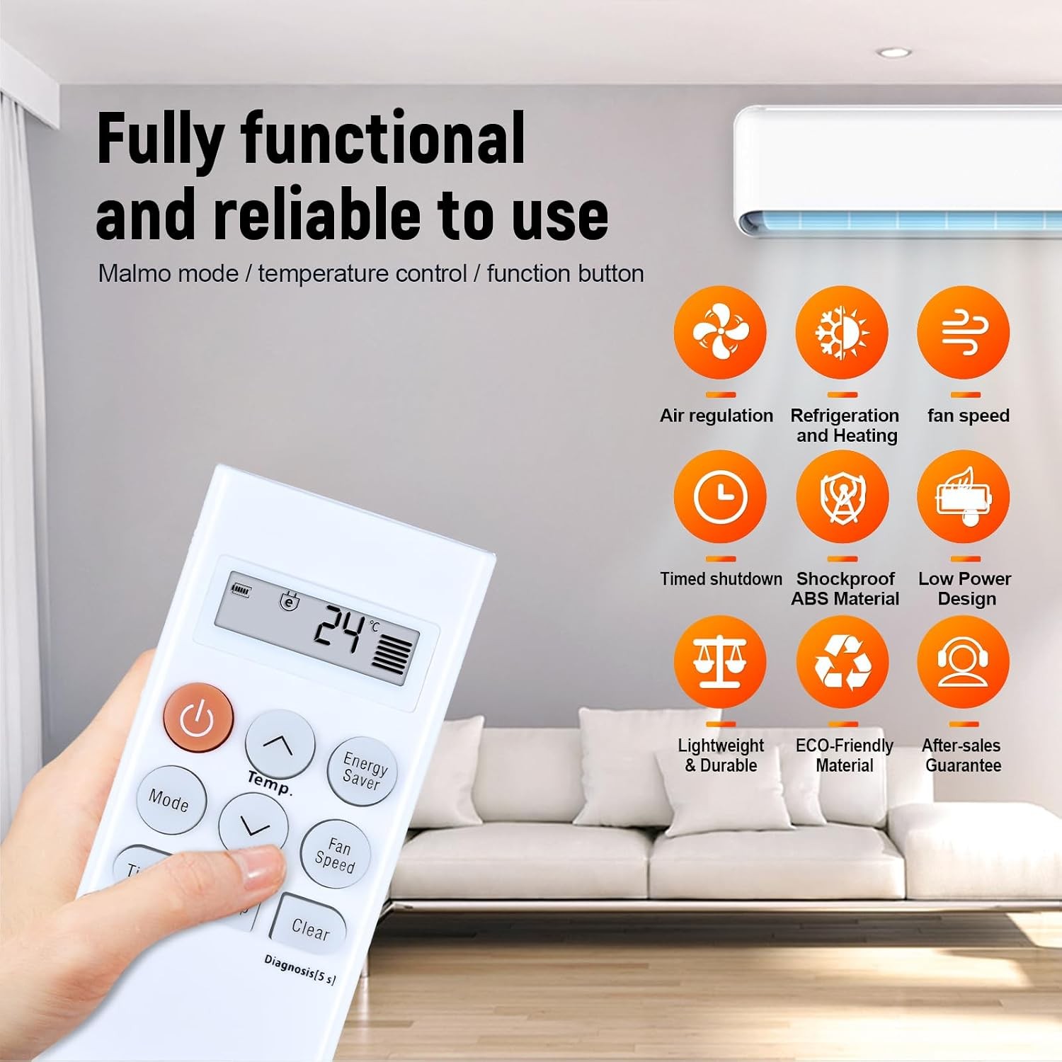 New Replacement AC Remote Control for LG Portable Window Air Conditioner, Fit fo