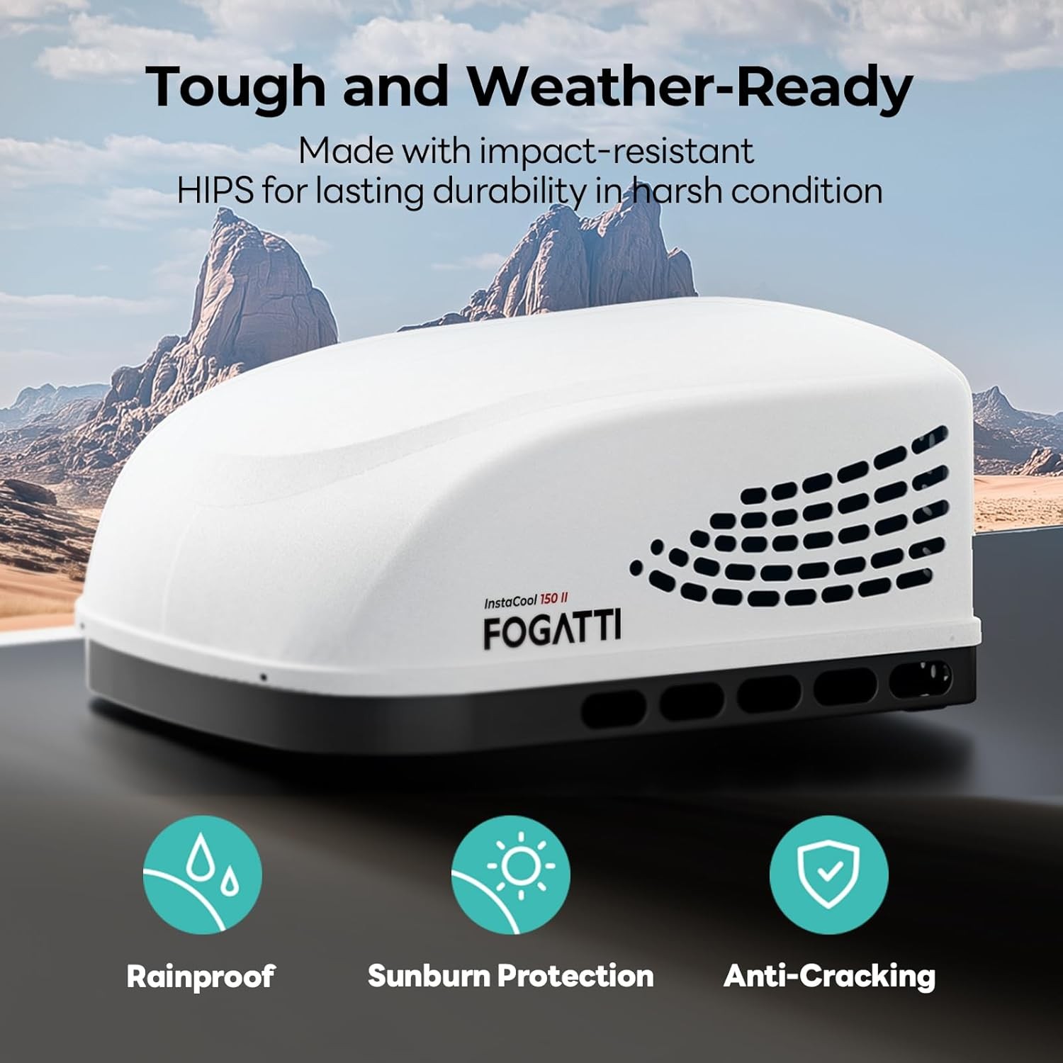 Ducted RV Air Conditioner 15,000 BTU Cooling Quiet Rooftop AC Unit for RV 115V