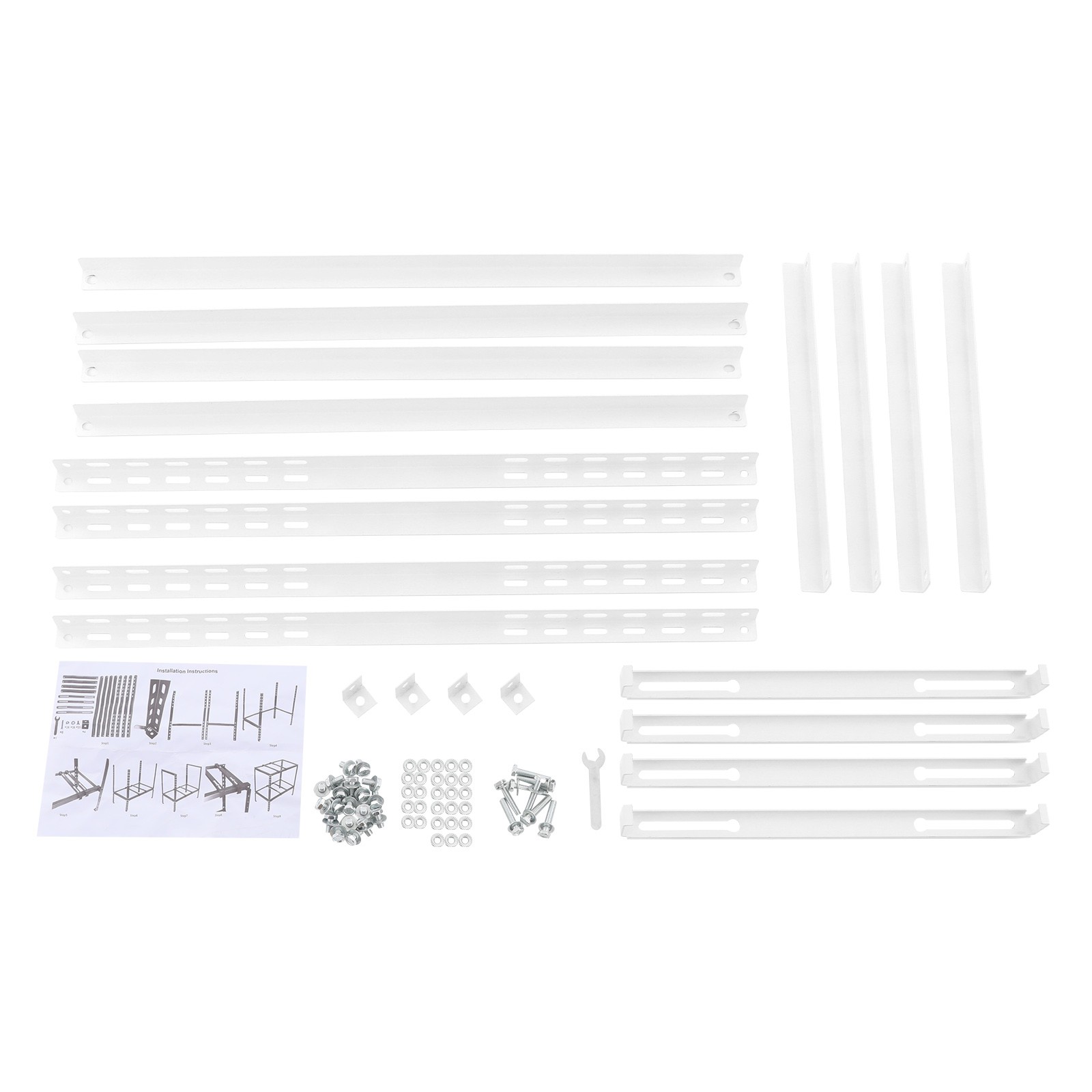 35x20x35in White AC Support Bracket Double Tier 110LB Capacity for Outdoor Unit