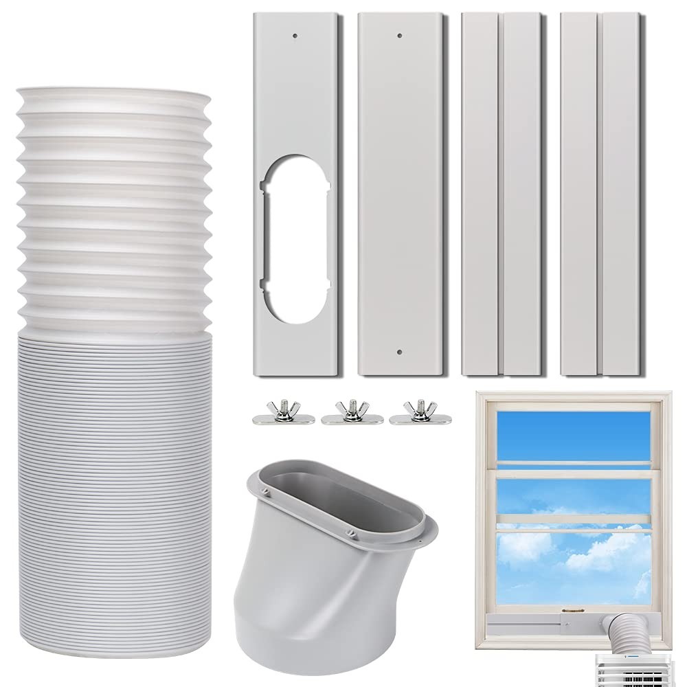 Universal Portable Air Conditioner Window Vent Kit, 5.9″ Diameter, 59″ Exhaust H