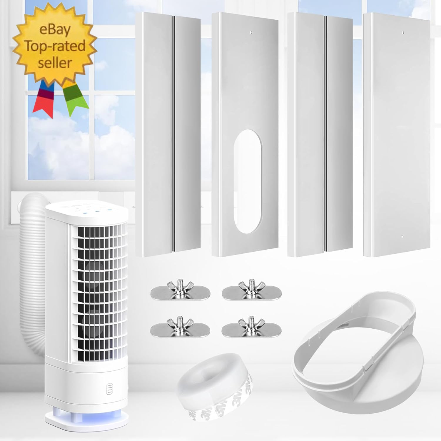 Upgrade Portable Ac Window Vent Kit,Ac Window Seal Kit,Portable Air Conditioner