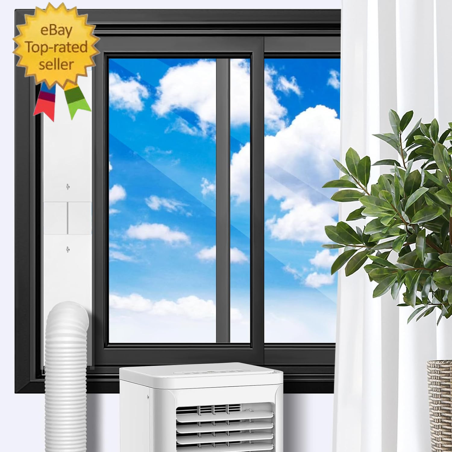 Upgrade Portable Ac Window Vent Kit,Ac Window Seal Kit,Portable Air Conditioner