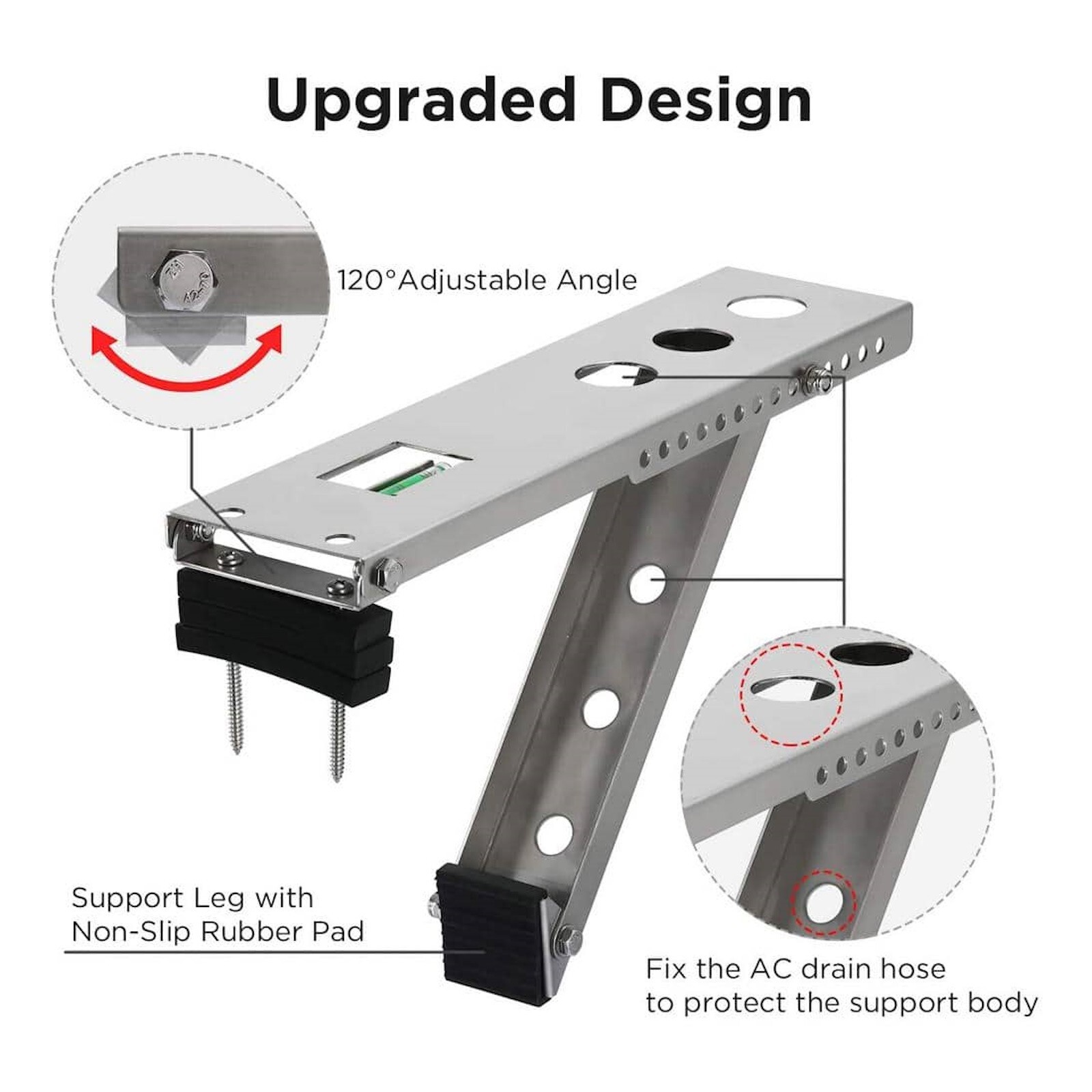 TURBRO ACS-100 Window AC Support Bracket Adjustable 100lb w/ Level Kit