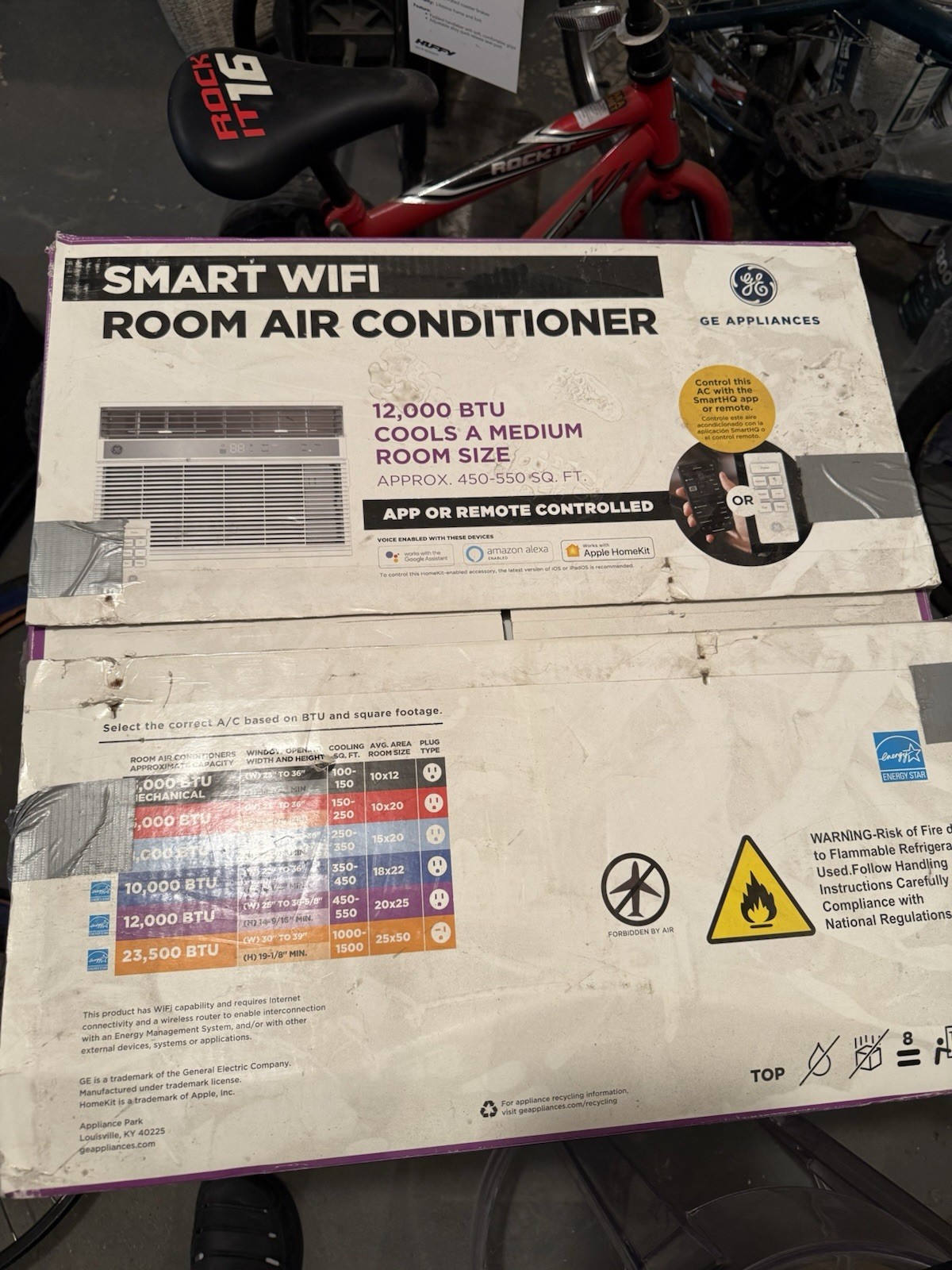 GE Smart WiFi 12,000 BTU Window AC 115V App/Remote Alexa/HomeKit AEL12LZ