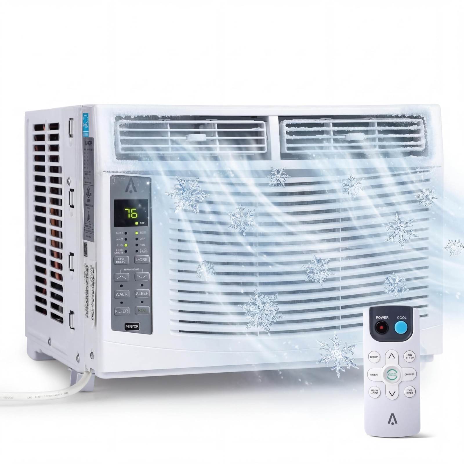 6000 BTU WIFI Window Air Conditioner 24H Timer AC Unit w/Remote & APP Control