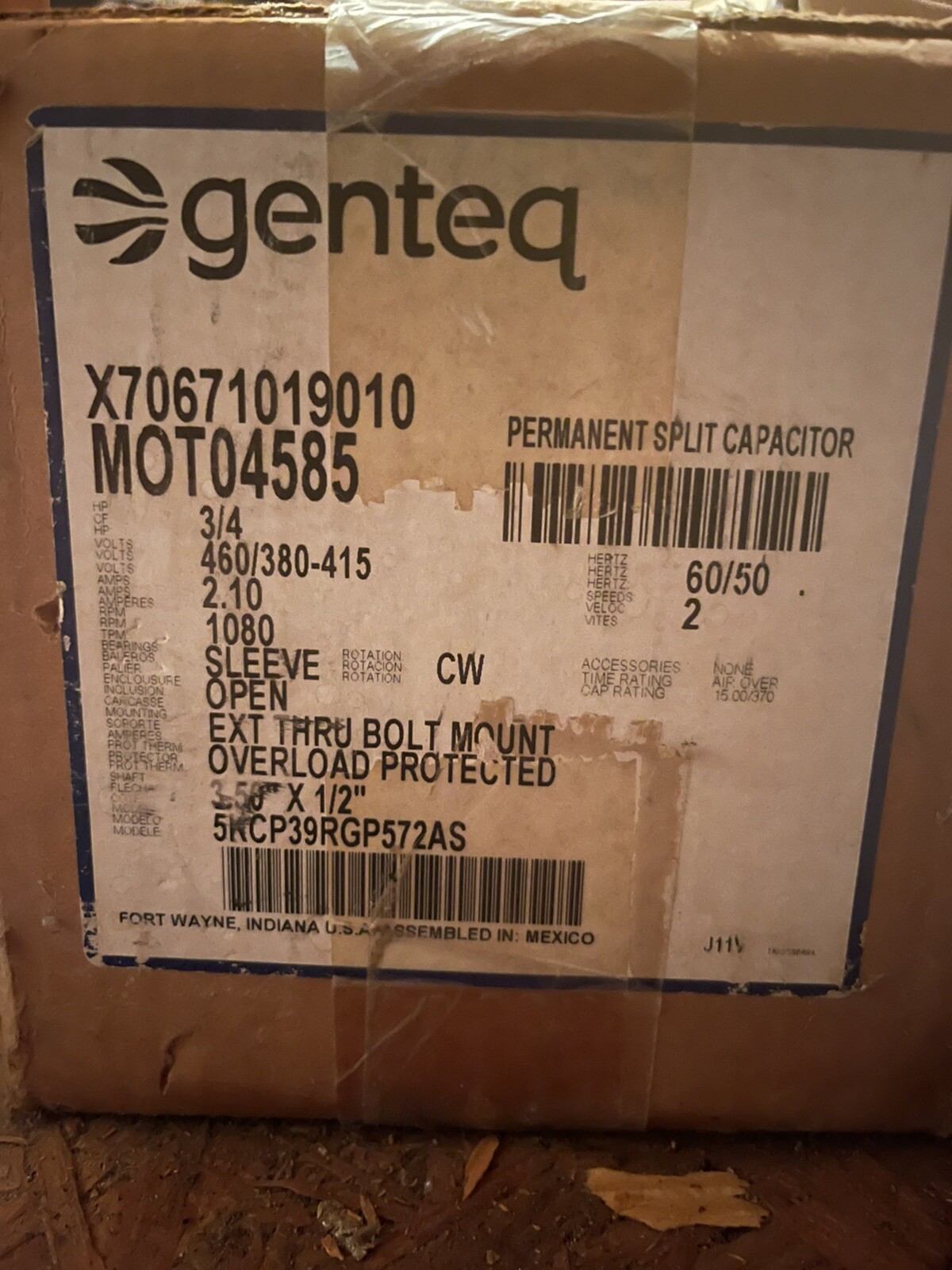 air conditioner fan motor