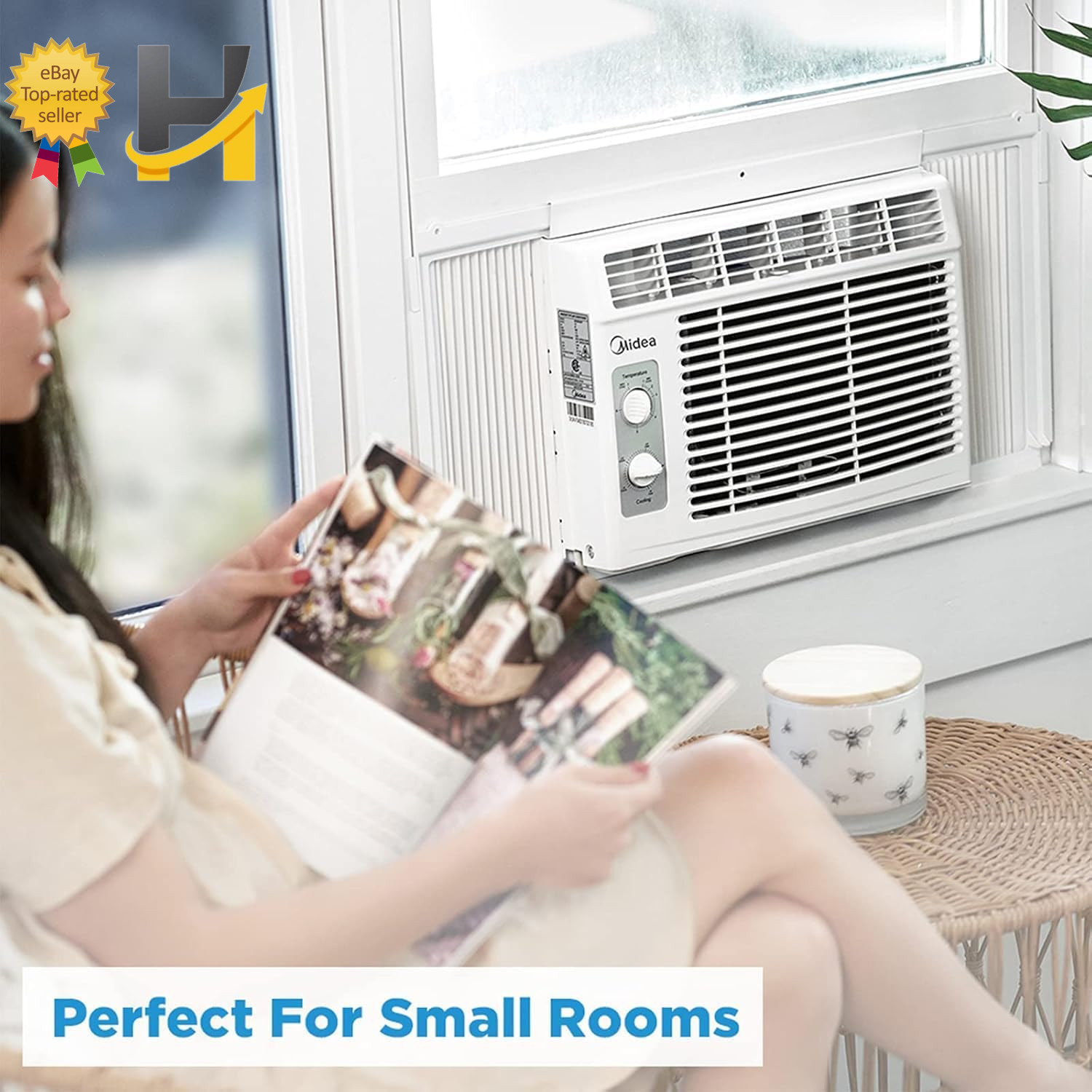 Midea 5000 BTU Easycool Small Window Air Conditioner Cool up to 150 Sq Ft NEW US