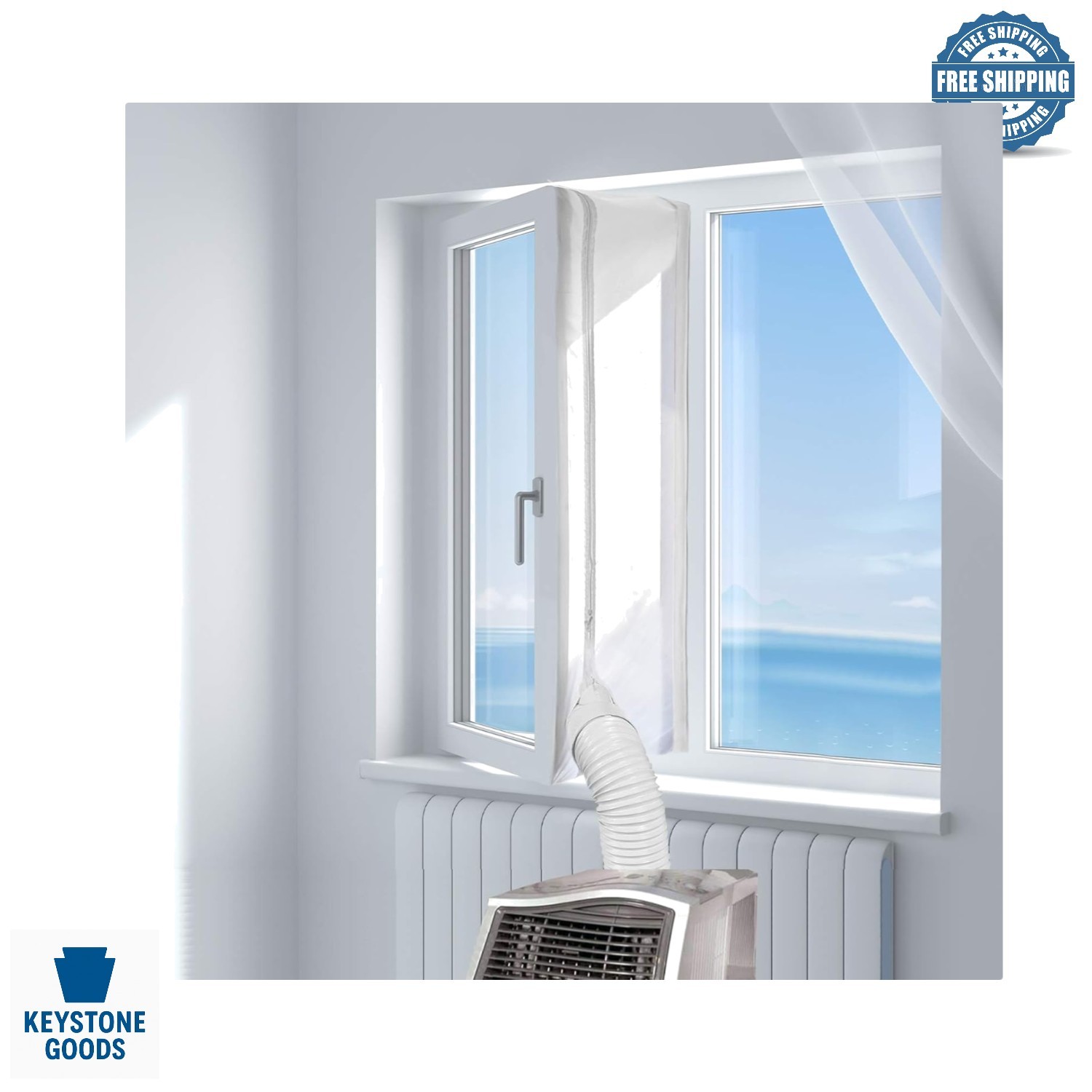 Universal 157″ Window Seal for Portable AC & Dryer – Easy Install, Energy Saving