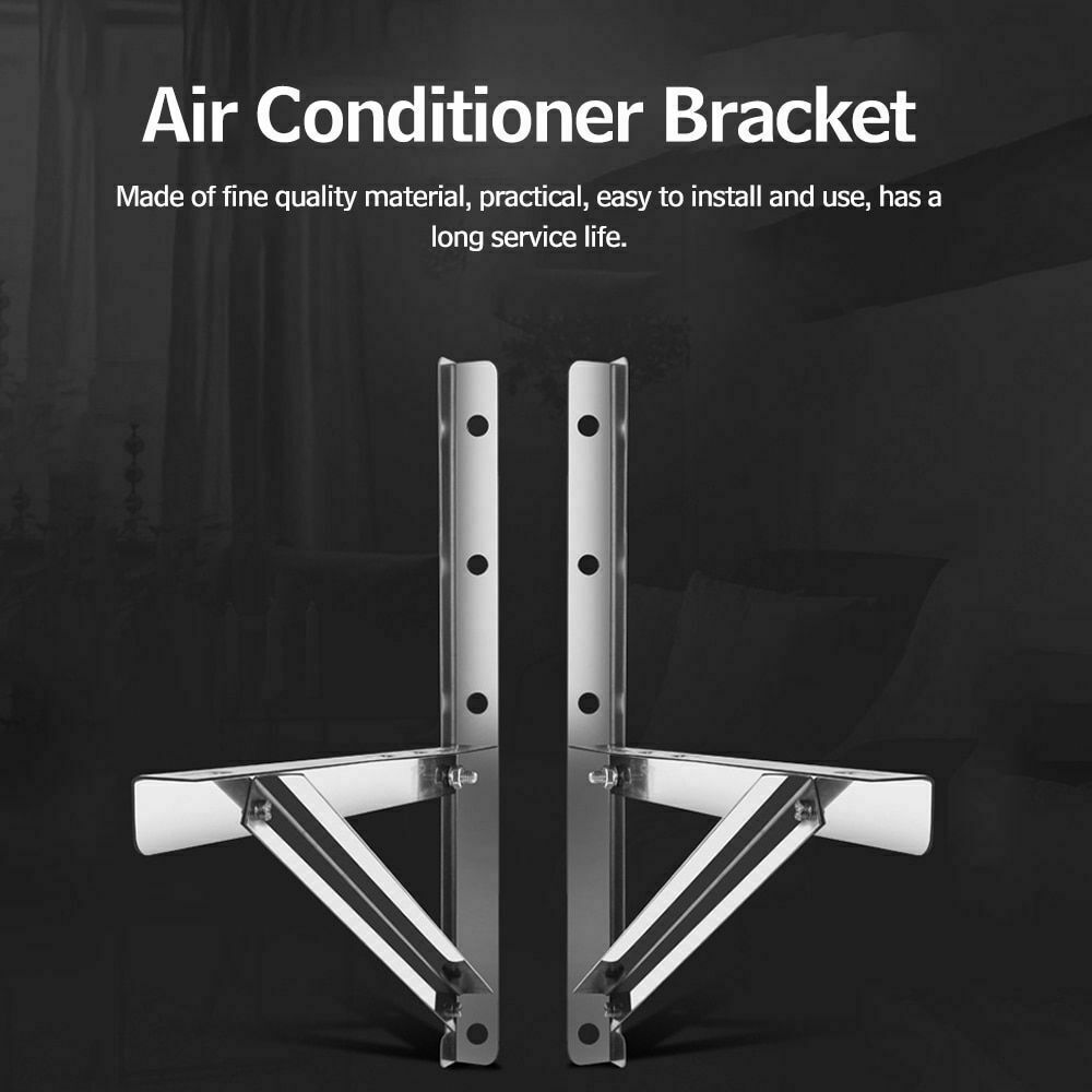 Air Conditioner Folding Leg Brackets 2pcs Stainless Steel