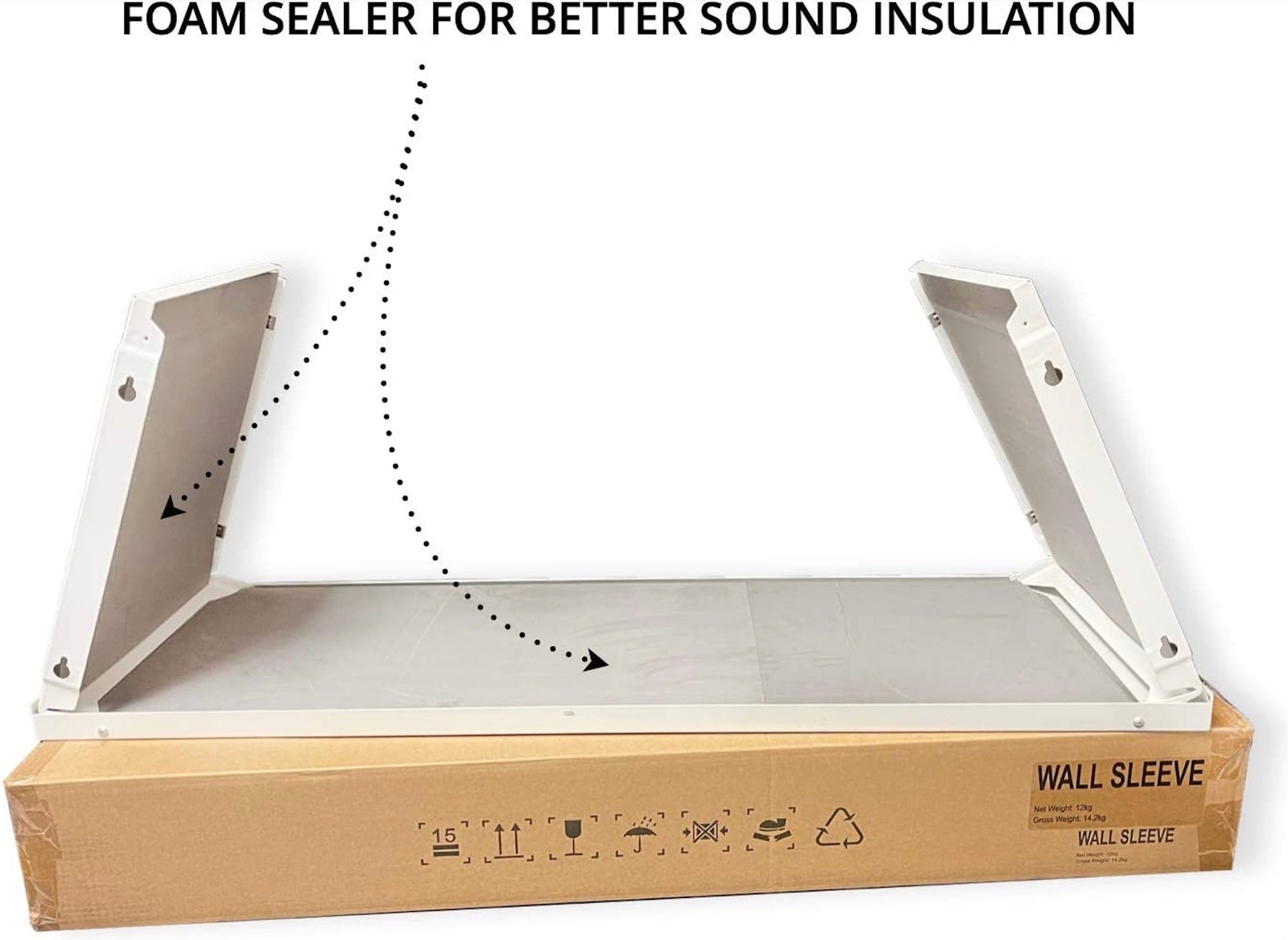 Universal PTAC Folded Metal Wall Sleeve And Exterior Grille