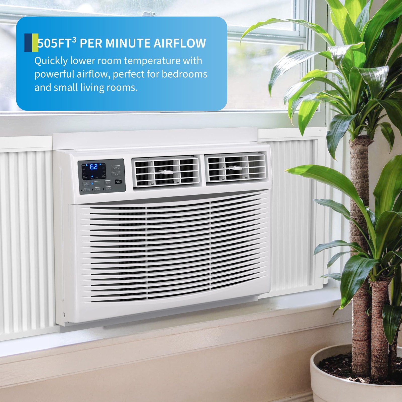 23200 BTU Window Air Conditioner cool&Heater with WiFi & Voice Control 4 Modes