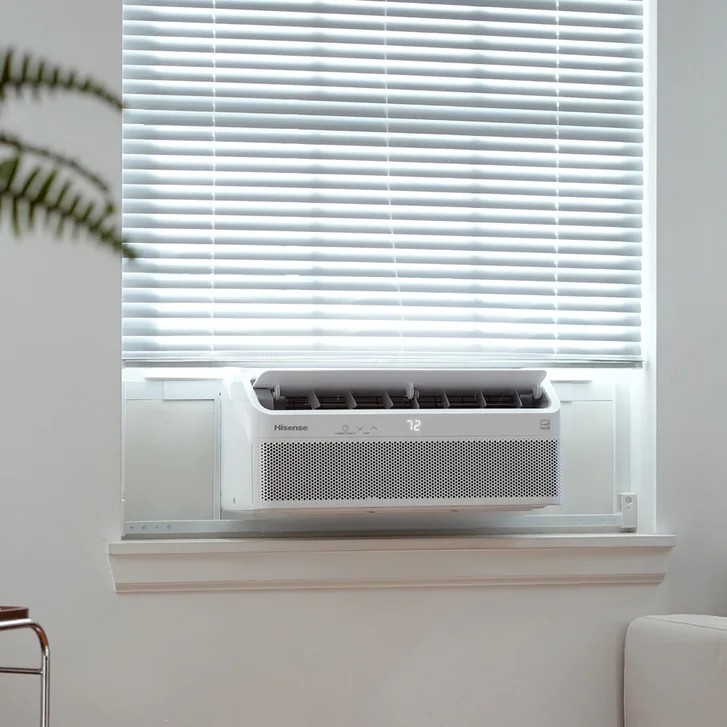 Hisense Ultra-Slim 8000 BTU Smart Inverter Window Air Conditioner with Bracket