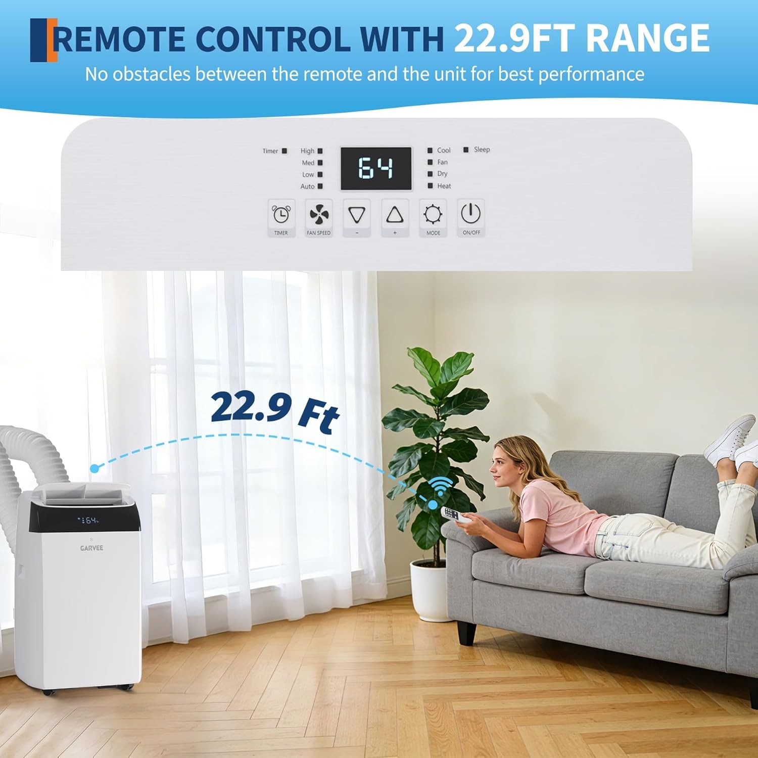 14,000 BTU Portable Air Conditioner Cools up to750 Sq.Ft, 3-in-1 AC Poartable AC