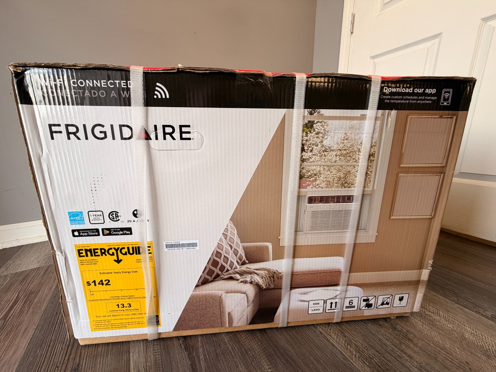 Frigidaire 24000 BTU 230V Inverter Window Air Conditioner Wi-Fi Cools 1400 Sq Ft