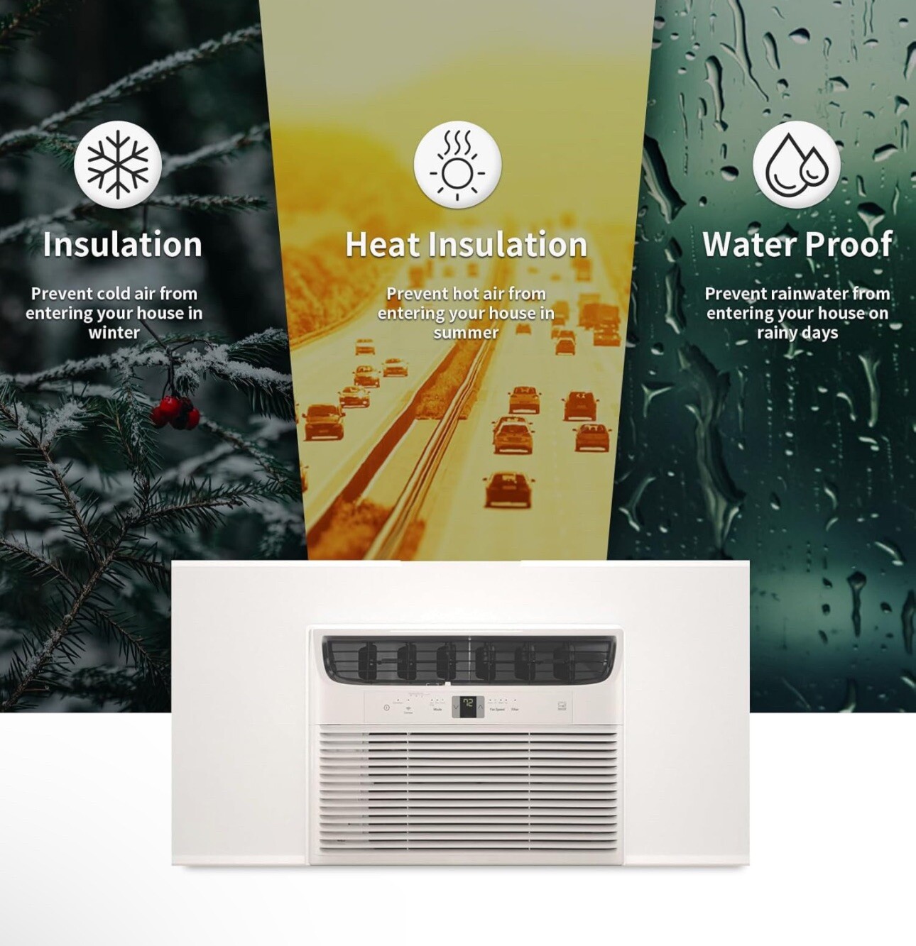 Window Air Conditioner Surround Foam Insulation Panel Ac Side Insulating