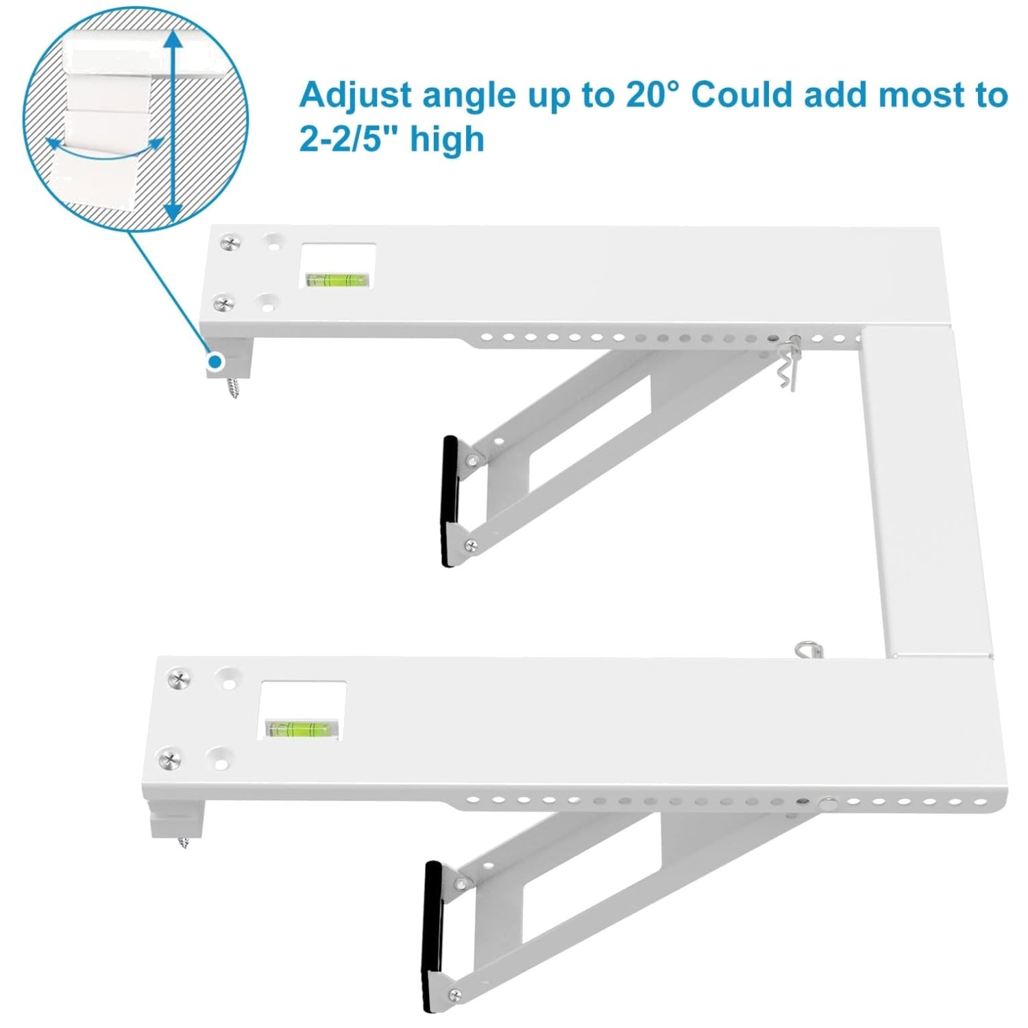 White Steel Window AC Mount – Fits Single/Double Hung