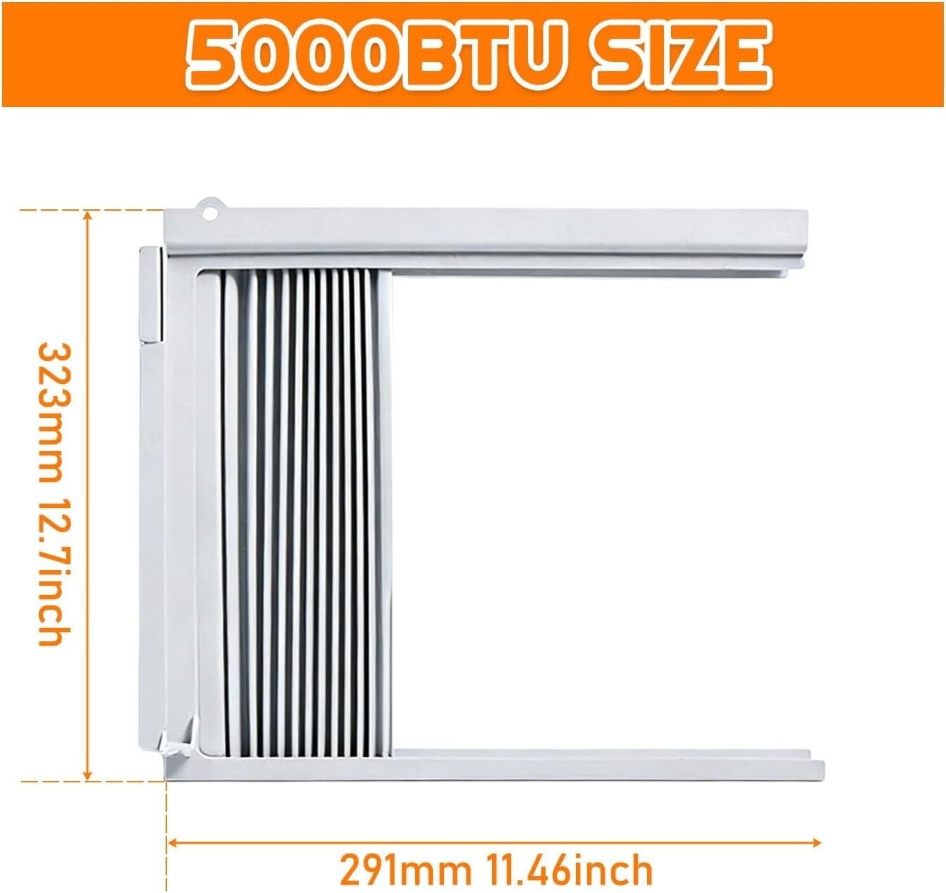 Window Air Conditioner Side Panel with Frame | Universal Window AC Accordion …