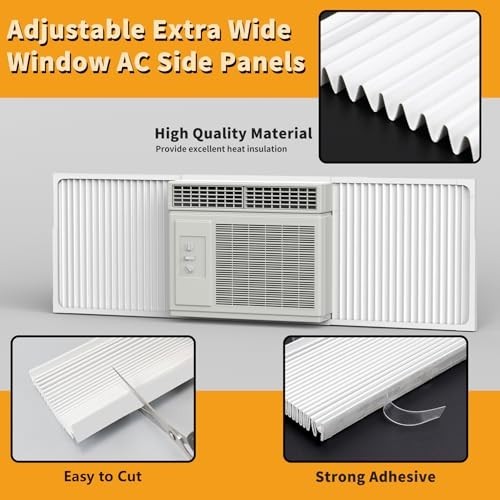 Window Air Conditioner Side Panels Adjustable 2 Pack Fits 5000-14000 BTU AC Unit