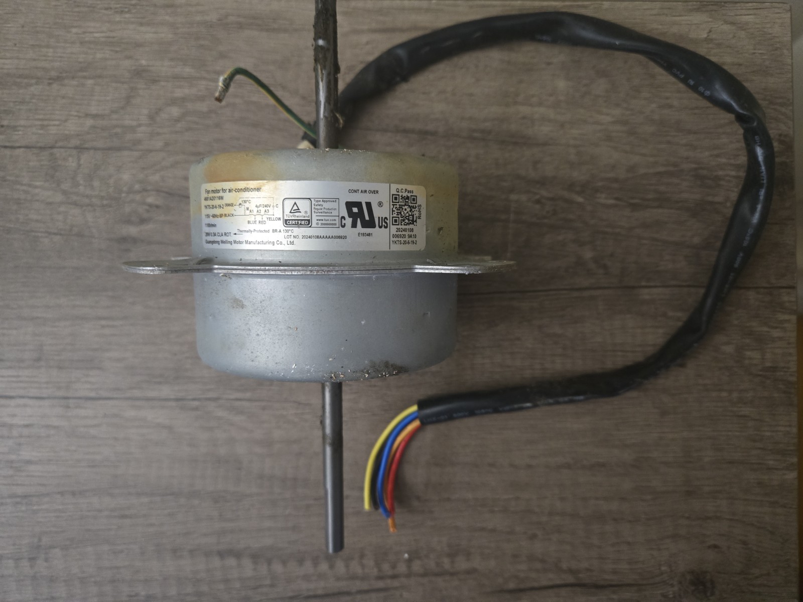 YKTS-20-6-2 Air Conditioner Fan Motor – Removed from LG LW5023 Window AC