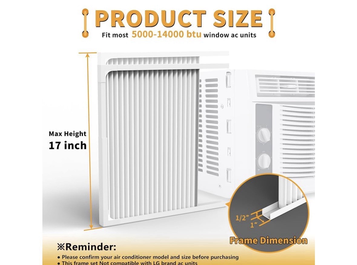 LBG Products Adjustable Window Air Conditioner Side Panels and Frame