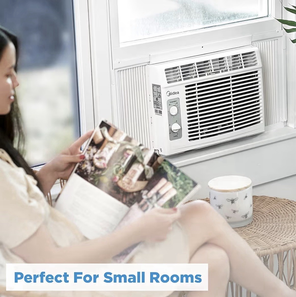 Midea 5,000 BTU EasyCool Small Window Air Conditioner – Cool up to 150 Sq. Ft