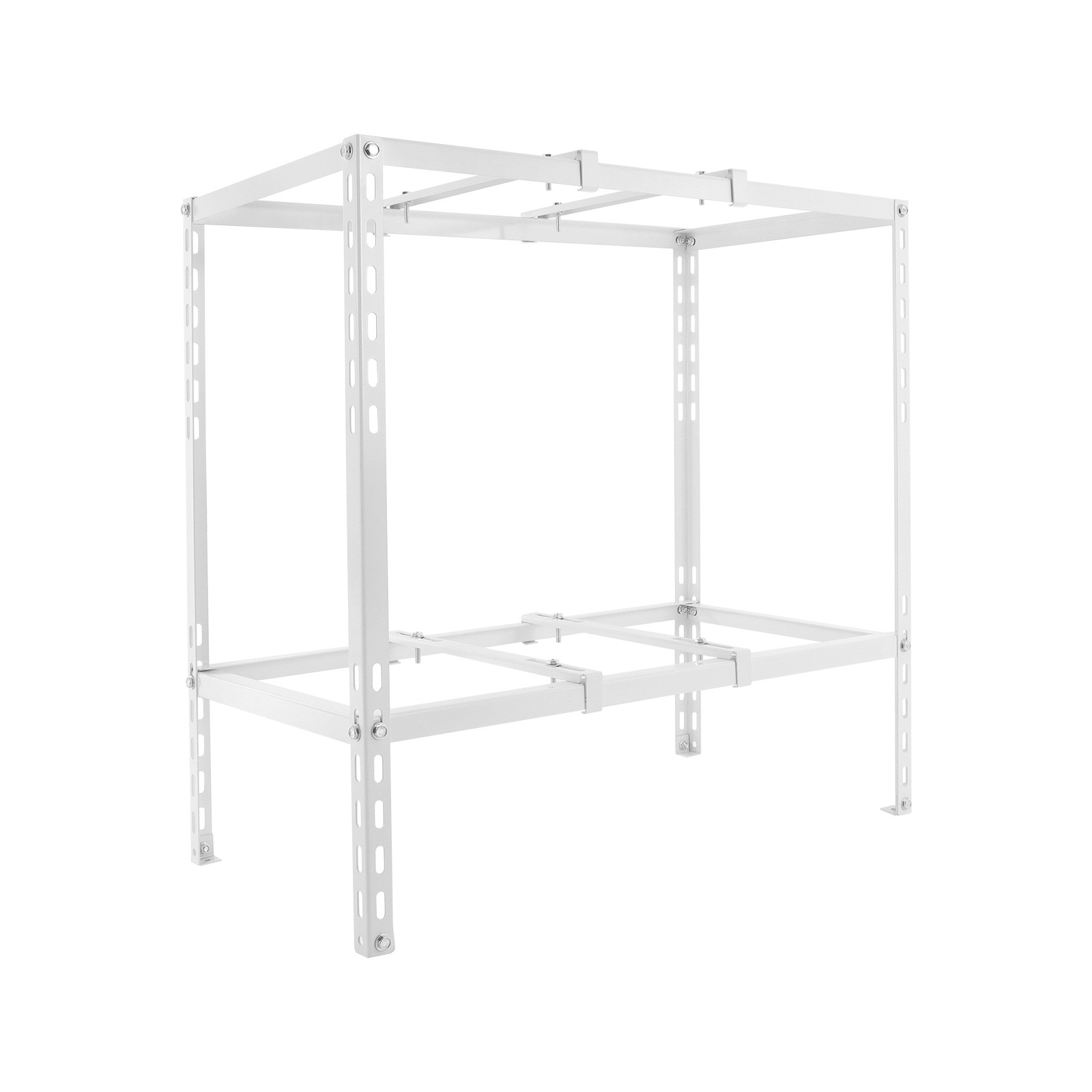 35x20x35in White AC Support Bracket Double Tier 110LB Capacity for Outdoor Unit