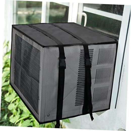Newest Design Mesh Window Air Conditioner Cover Outdoor, 21WX16DX15H Black