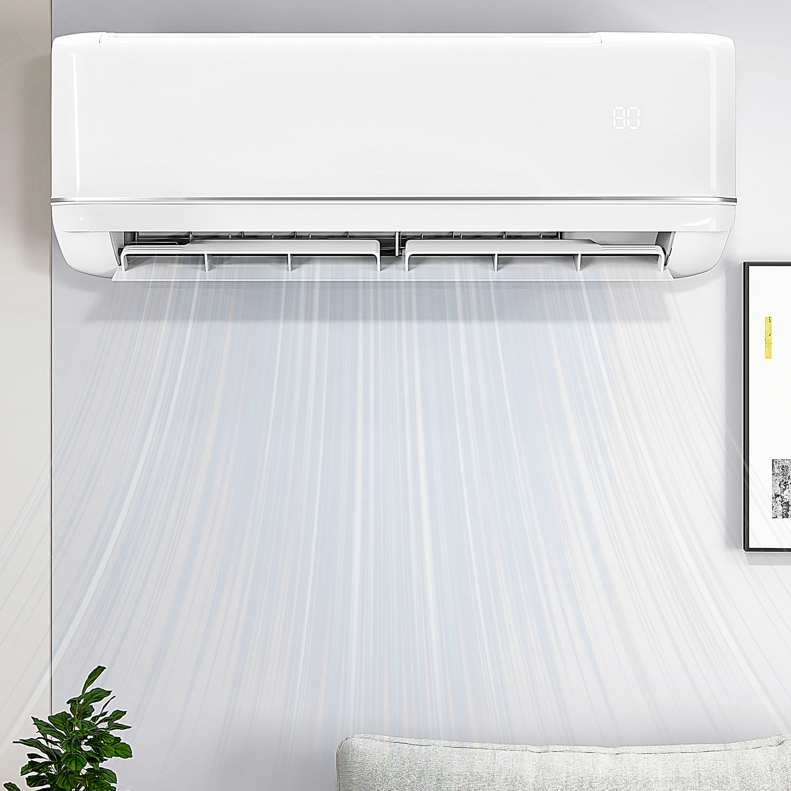 12k BTU Mini Split Air Conditioner Heat Pump System 21 SEER 220V Wifi Ductless