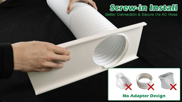 Portable Air Conditioner Window Vent Kit 3 Pcs Adjustable Panels Mesh Bird